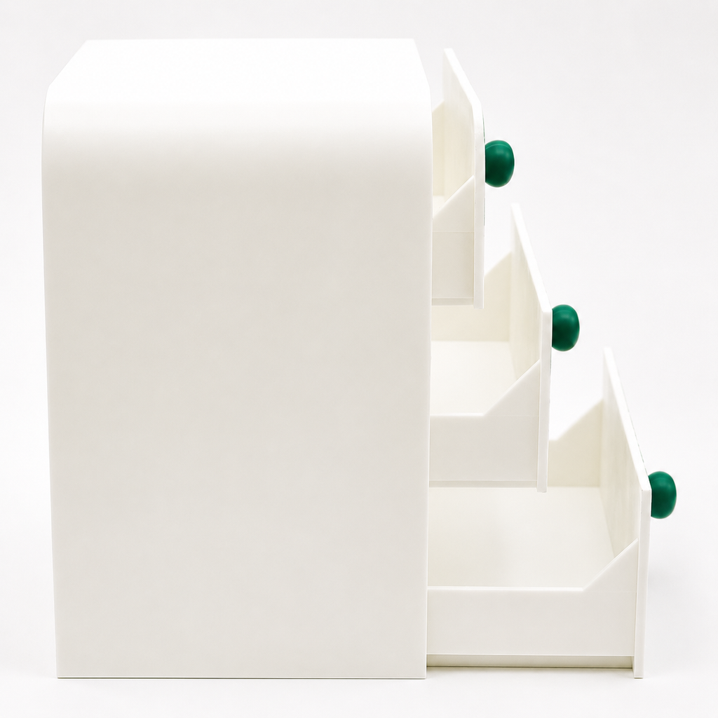 Monstera 3-Drawer Storage Box
